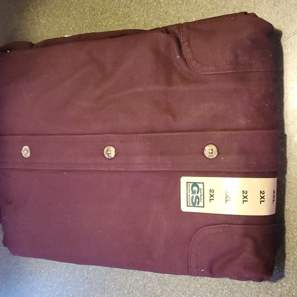 Gander Mountain Guide Series EggPlant Dark Purple LSleeve Flannel Sz 2X Shirt - Picture 6 of 8